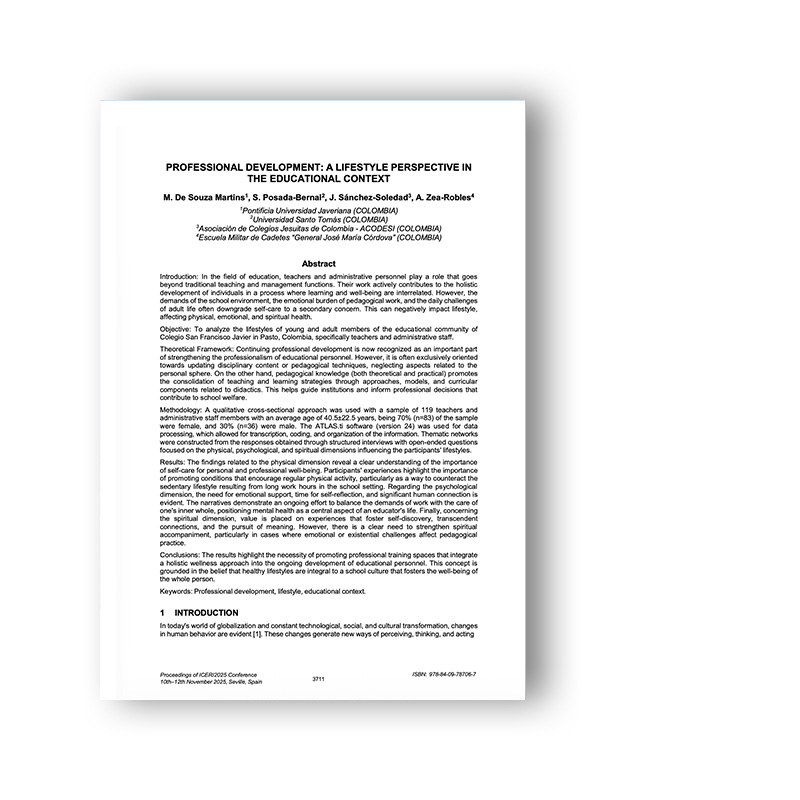 Professional Development: A Lifestyle Perspective in the Educational Context